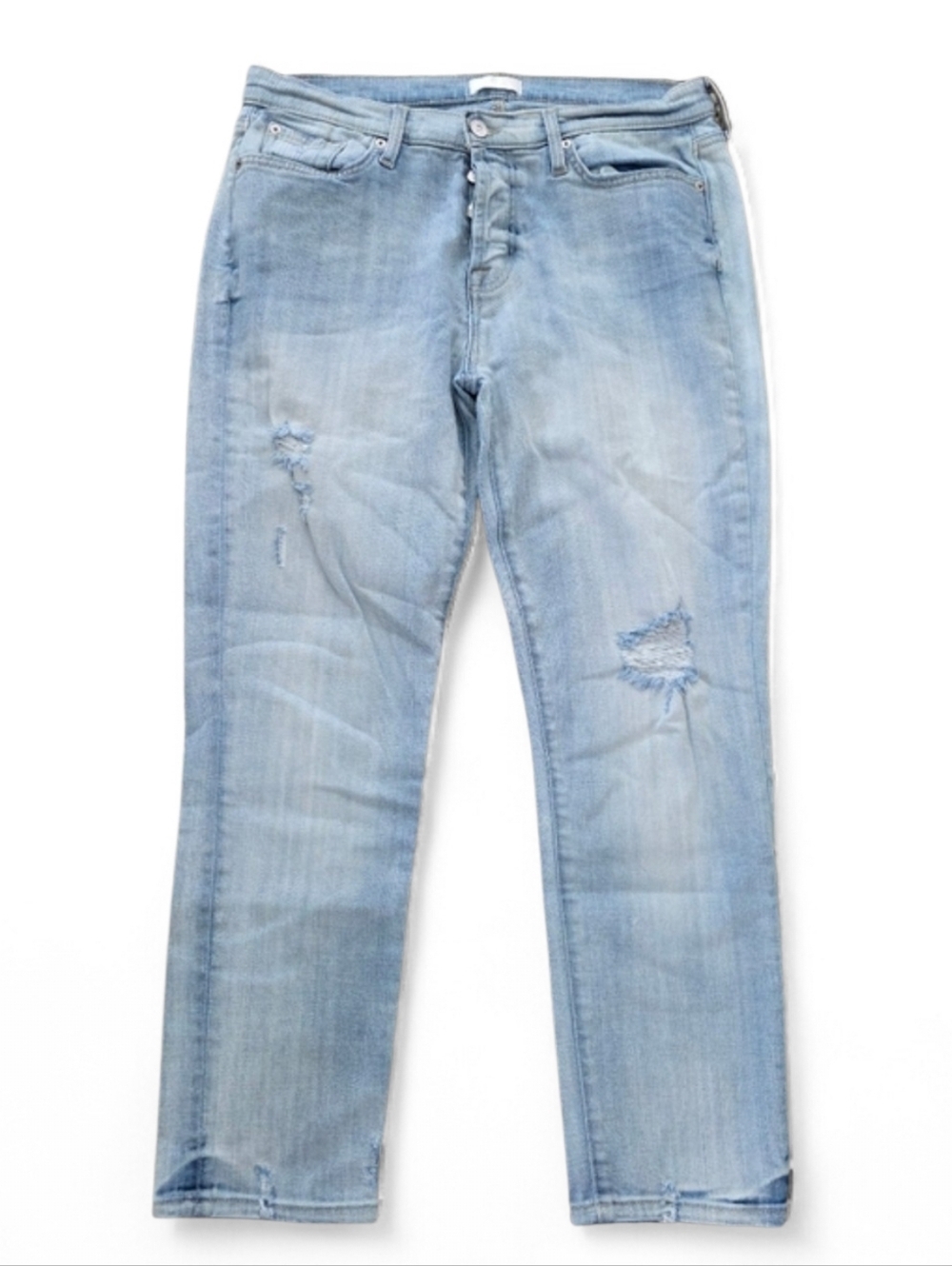 7 For All Mankind Light Wash Distressed Keans Size 30